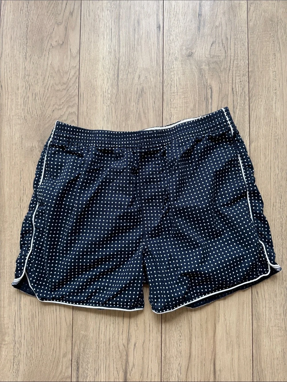 J. Crew Polka Dot Shorts Men’s Large Navy Blue Drawstring Lounge Casual
